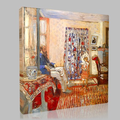 Edouard Vuillard-Le Peintre Ker-Xavier Roussel et sa fille Stampa su Tela Edouard Vuillard-Le Peintre Ker-Xavier Roussel et sa fille Stampa su Tela