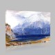 Edward Lear-An Alpine Lake  Stampa su Tela 