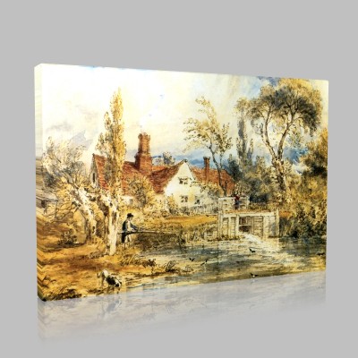 John Constable- The Water mill, Dedham, Essex  Canvas 