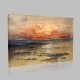 Joseph Mallord William Turner Sunset- A Mackerel Shoal  Canvas 