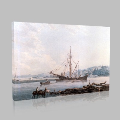 Thomas Hearne-On The Thames  Stampa su Tela 