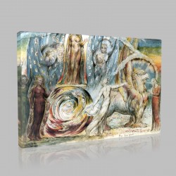 William Blake- Beatrice on Her Car Speaks to Dante  Stampa su Tela 