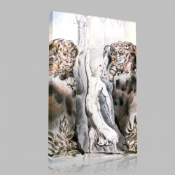 William Blake- Christian Passes The Lions  Stampa su Tela 