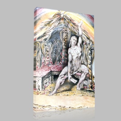 William Blake-Christian in The Arbour  Stampa su Tela 
