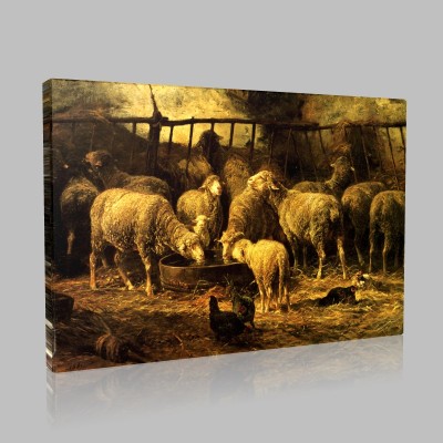 Jacques Laurent Agasse-The large Sheep-fold Stampa su Tela