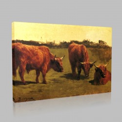 Rosa Maria Bonheu-Russet-red Oxen Stampa su Tela