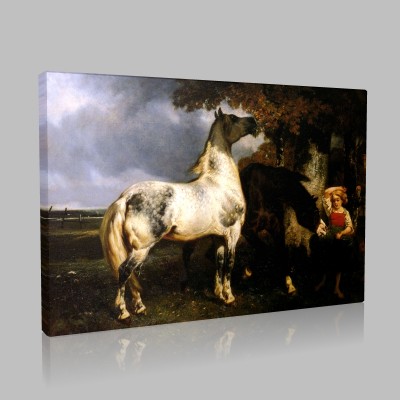 Achille Giroux-Horses Canvas