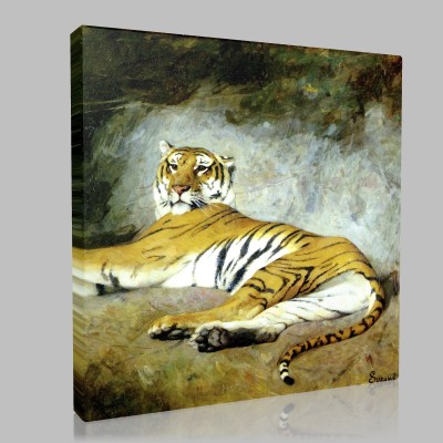 Gustave Surand-Lengthened tiger Canvas 