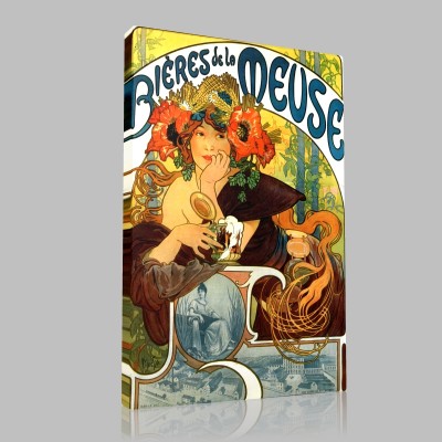 Mucha-Bière of the Meuse Canvas