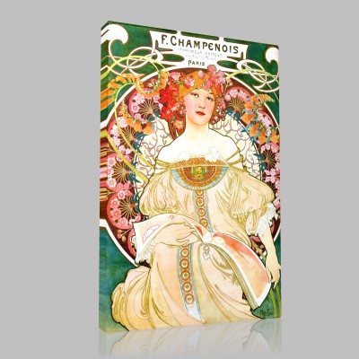 Mucha-Champagne Canvas