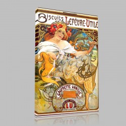 Mucha-Cookies  Lefèvre Stampa su Tela
