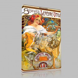 Mucha-Cookies  Lefèvre-Utile Stampa su Tela