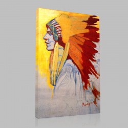 Mucha-Indian Sioux Stampa su Tela