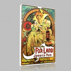 Mucha-Jamaica Rum Stampa su Tela