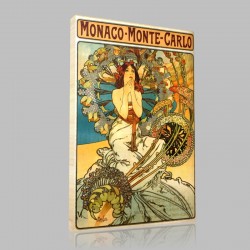 Mucha-Monaco Monte Carlo Stampa su Tela