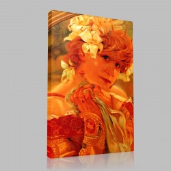 Mucha-Sarah Bernhardt (2) Stampa su Tela