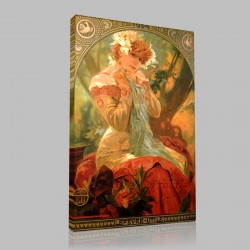 Mucha-Sarah Bernhardt (3) Stampa su Tela