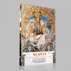 Mucha-Slavia Stampa su Tela