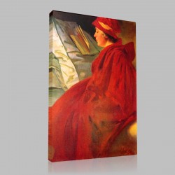 Mucha-The Red Cape Stampa su Tela