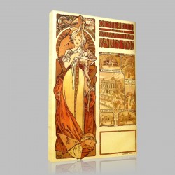 Mucha-The World Fair Stampa su Tela