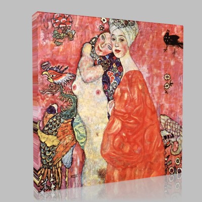 Gustav Klimt-Die Freundinnen Canvas