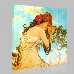 Gustav Klimt-The Summer Stampa su Tela