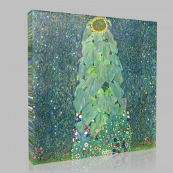 Gustav Klimt-The Sunflower Stampa su Tela