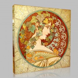 Mucha-Ivy Stampa su Tela