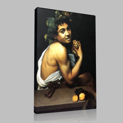 Caravaggio-Bacchus malade ou Satyre aux raisins Canvas