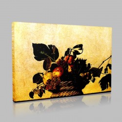 Caravaggio-Corbeille de fruits Stampa su Tela