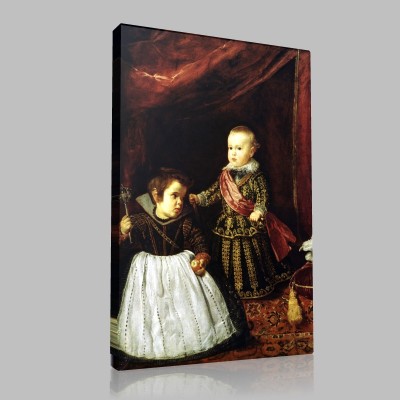 Diego Velázquez-Le Prince Baltasar Carlos avec son nain Canvas