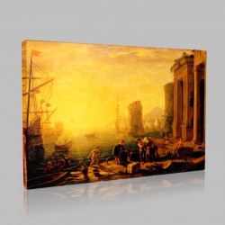 Gellee-Morning in the Harbour Stampa su Tela