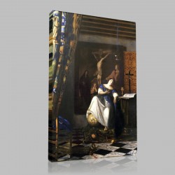 Johannes Vermeer-Allegory of the Faith Stampa su Tela