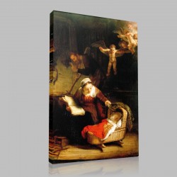 Rembrandt-The Holy Family Stampa su Tela