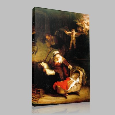 Rembrandt-The Holy Family Stampa su Tela