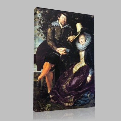 Rubens-Fernand Léger and Isaelle Brant under an arbor of chèvrefeuille Stampa su Tela