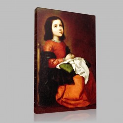 Zurbaran-The Childhood of the Virgin Stampa su Tela