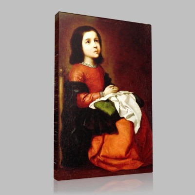 Zurbaran-The Childhood of the Virgin Stampa su Tela