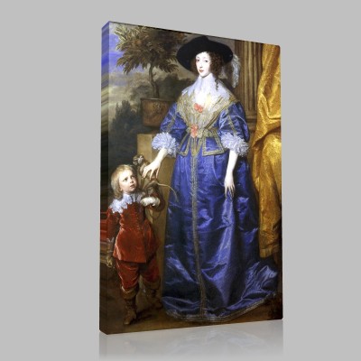 Antoine van Dyck-La Reine Henriette-Marie avec Jeffrey Hudson Canvas