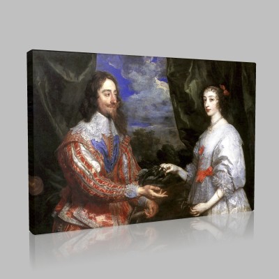Antoine van Dyck-Le Roi Charles Ier et La Reine Henriette-Marie Canvas