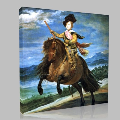 Diego Velázquez-Le Prince Baltasar Carlos à Cheval Canvas