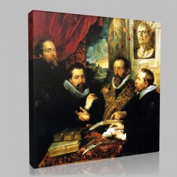 Rubens-Justus Lipsus and his Raised Four Philosophers Stampa su Tela