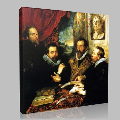 Rubens-Justus Lipsus and his Raised Four Philosophers Stampa su Tela