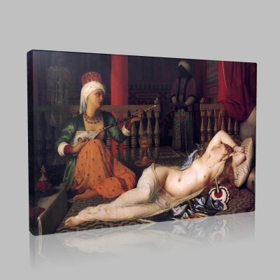 Jean Auguste Dominique Ingres-Odalisque à l'esclave Canvas