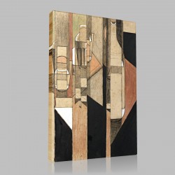 Juan Gris-Glass and Bottle Stampa su Tela