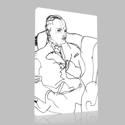 Egon Schiele-Etude préliminaire pour le portrait du Dr Hugo Koller Canvas