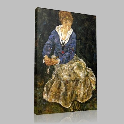Egon Schiele-Portrait d'Edith Schiele Canvas