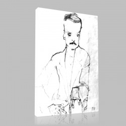 Egon Schiele-Portrait d'Edouard Kosmack Stampa su Tela