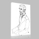 Egon Schiele-Portrait masculin, dessin au fusain Canvas