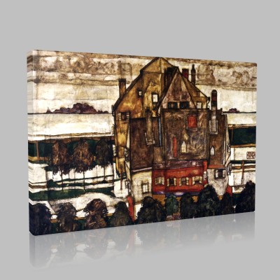 Egon Schiele-Single houses Canvas